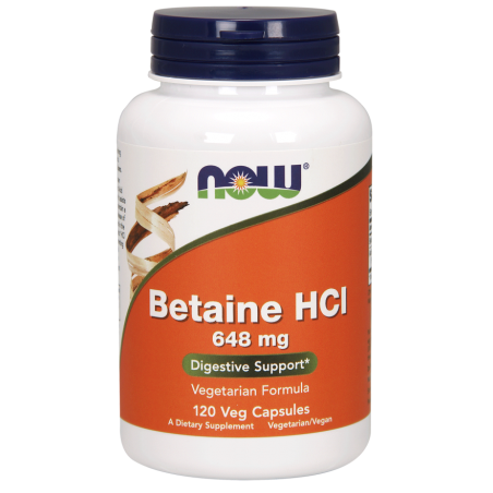 Now Foods Betaine HCl 648mg 120kaps.