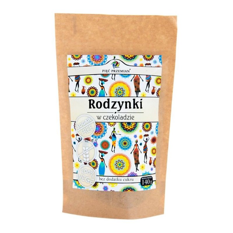 Pięć Przemian Rodzynki w czekoladzie bez cukru 100g