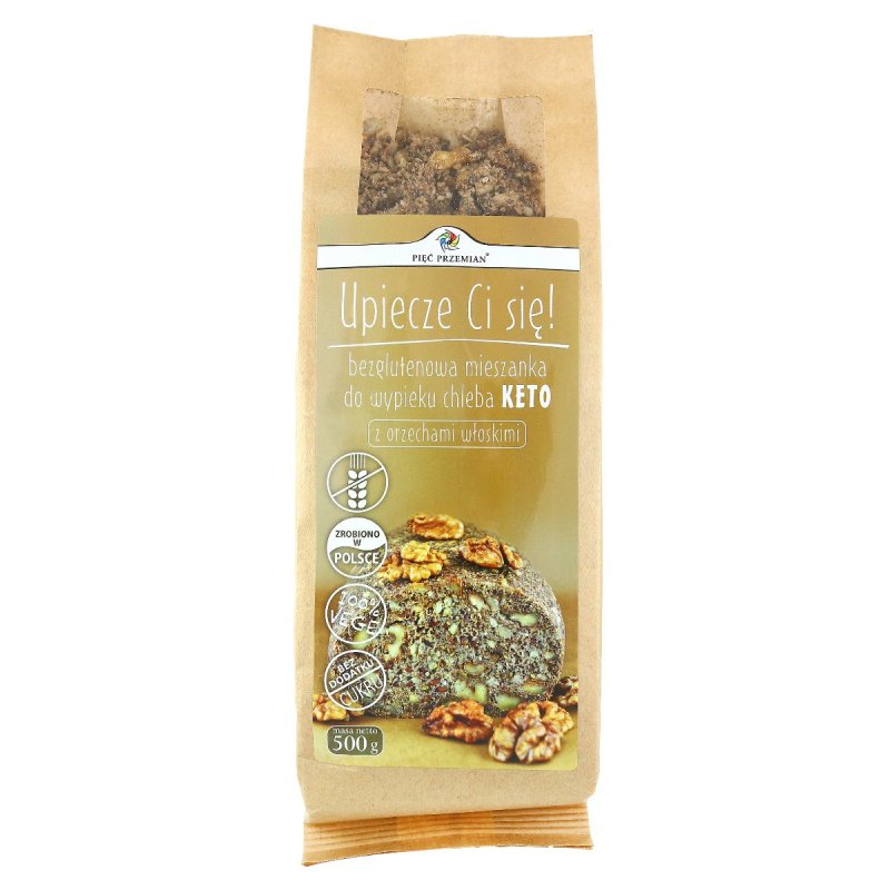 Pięć Przemian Mieszanka chleba bezglutenowego keto z orzechami włoskimi 500g