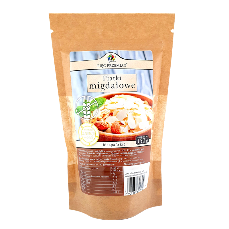 Pięć Przemian Płatki migdałowe bezglutenowe 150g