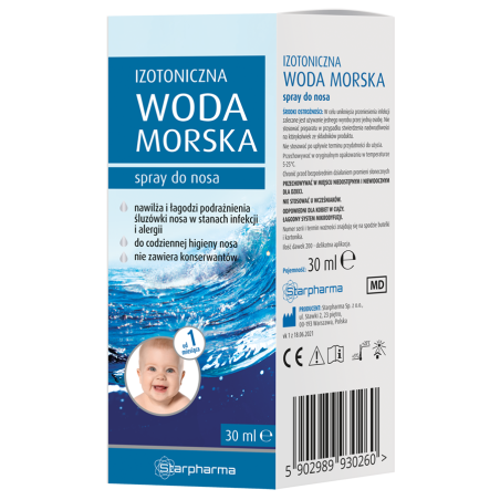 Starpharma Izotoniczna woda morska spray do nosa 30ml