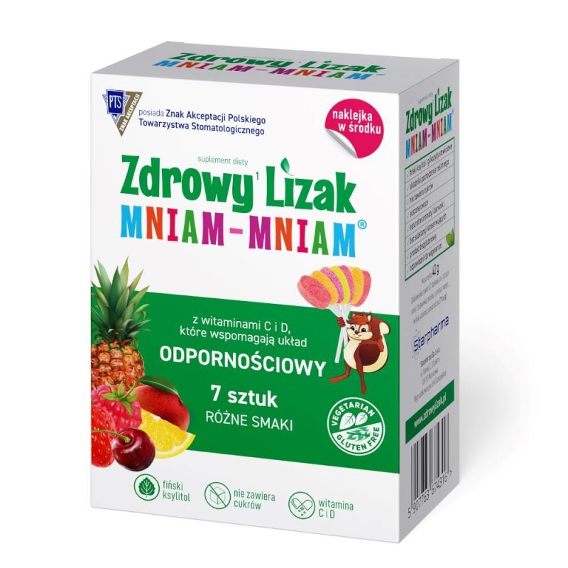 Starpharma Zdrowy lizak mniam-mniam odpornościowy 7szt.