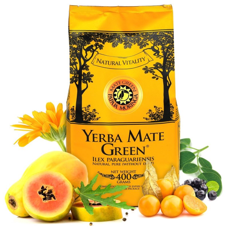Yerba mate Green Papaya Moringa 400g