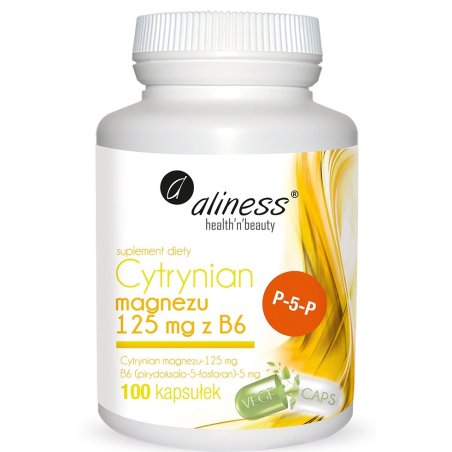Cytrynian Magnezu 125mg z B6 100kapsułek Aliness
