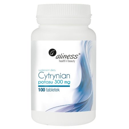 Cytrynian potasu (300mg potasu) 100tabletek Aliness