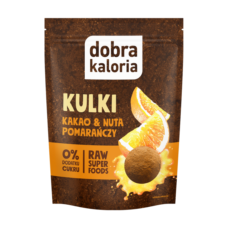 Kubara Dobra Kaloria Kulki kakao&amp;nuta pomarańczy 65g