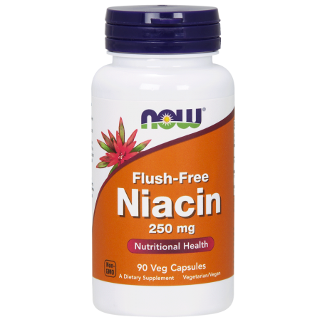 Now Foods Niacin flush free (niacyna, B3, PP) 250mg 90kaps.