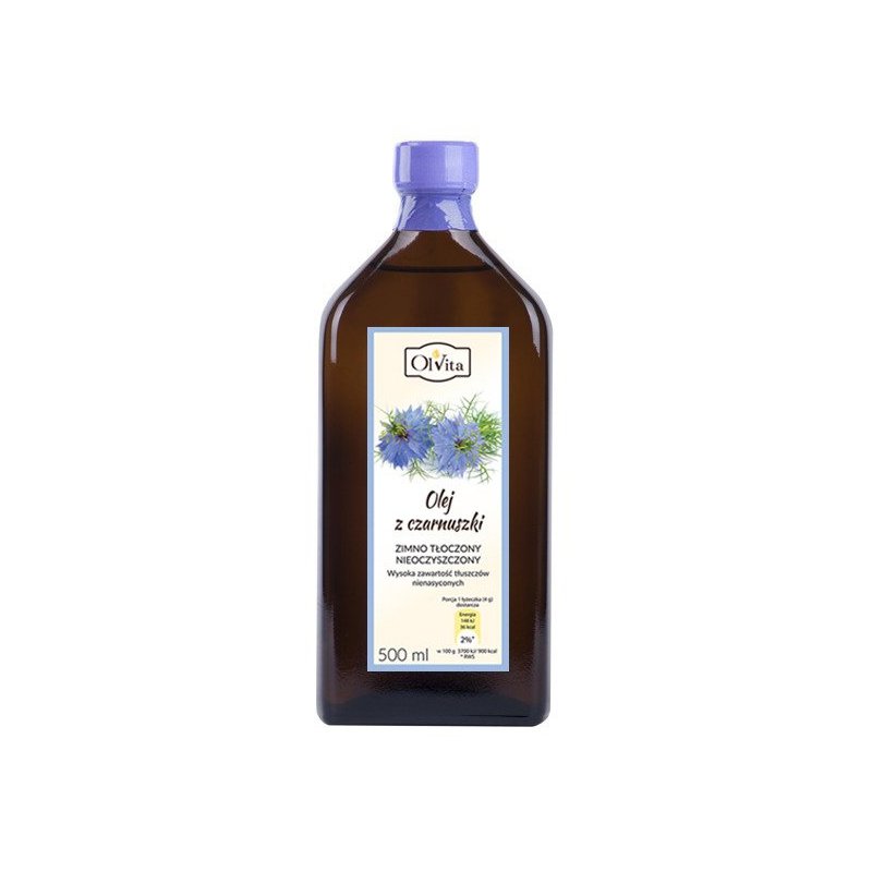 Olej z czarnuszki zimno tłoczony, nieoczyszczony 100ml Olvita
