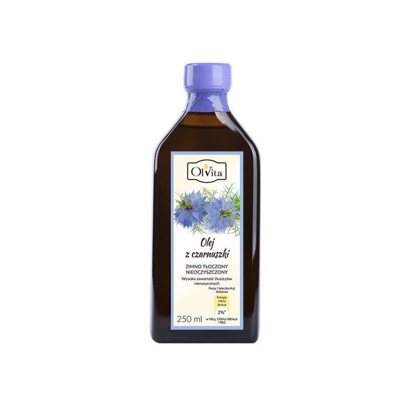 Olej z czarnuszki zimno tłoczony, nieoczyszczony 100ml Olvita