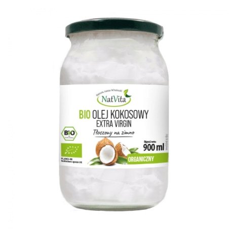 Olej kokosowy extra virgin, nierafinowany, zimnotłoczony NV