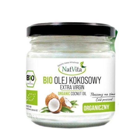 Olej kokosowy extra virgin, nierafinowany, zimnotłoczony NV
