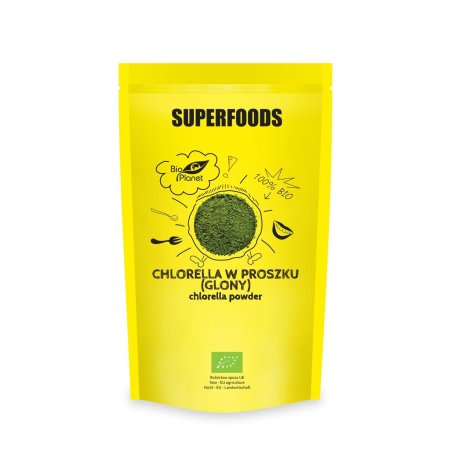 Chlorella w proszku (glony) EKO 200g BioPlanet