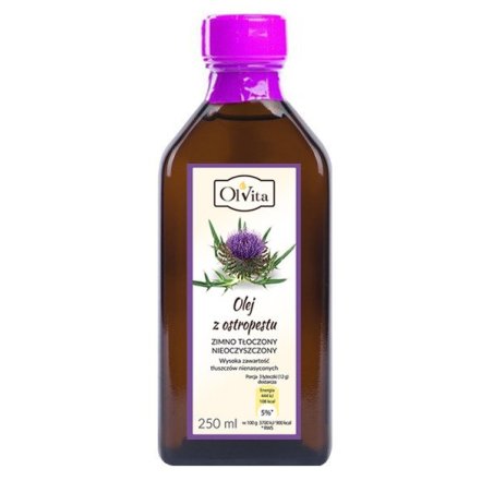 Olej z ostropestu zimno tłoczony, nieoczyszczony 100ml Olvita