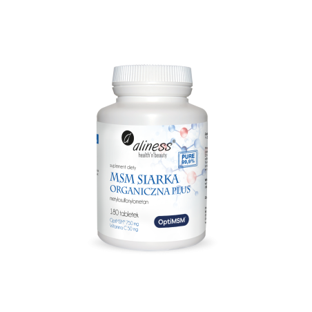 MSM Siarka Organiczna PLUS 180tabletek Aliness