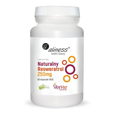 Naturalny Resweratrol 250mg 60kapsułek Aliness