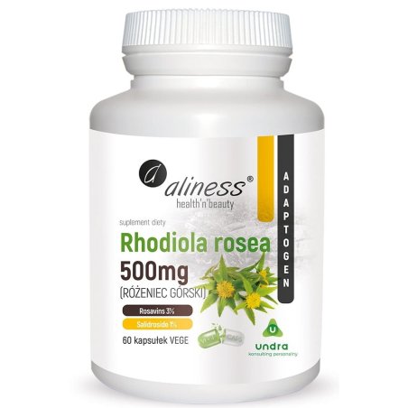 Różeniec górski (Rhodiola rosea) 500mg 60kapsułek Aliness