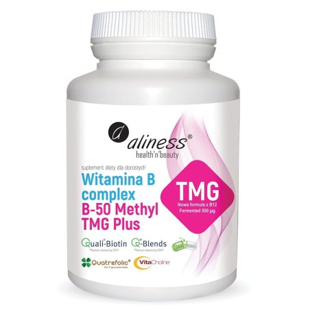Witamina B Complex B-50 Methyl TMG 100kapsułek Aliness