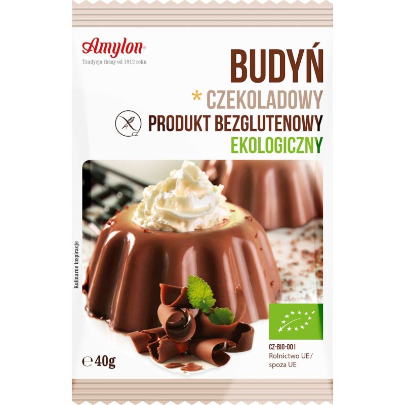 Budyń czekoladowy bezglutenowy BIO 40g Amylon