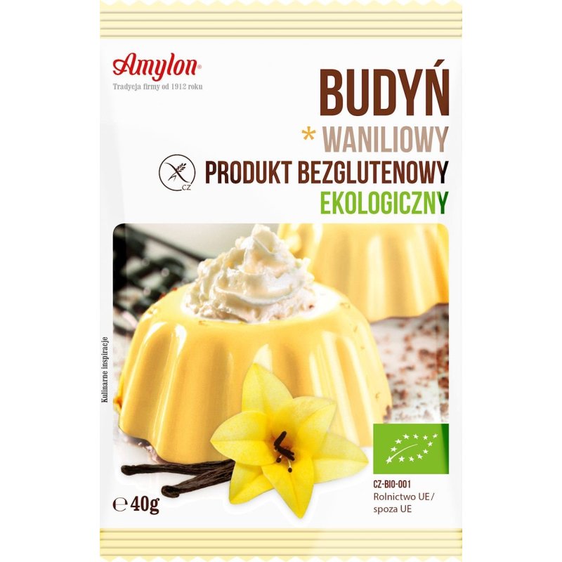 Budyń waniliowy bezglutenowy BIO 40g Amylon