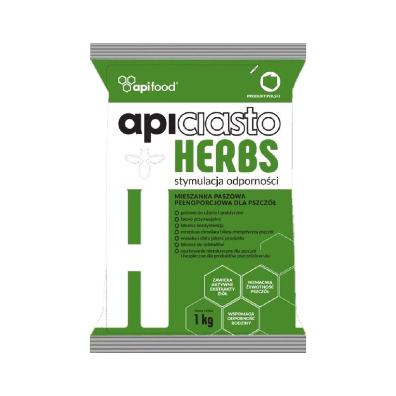 Apiciasto Herbs 1kg Ciasto dla pszczół Orion