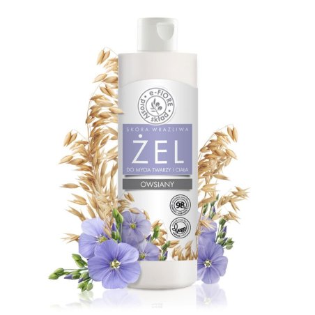 Żel owsiany do mycia twarzy i ciała 250ml e-FIORE