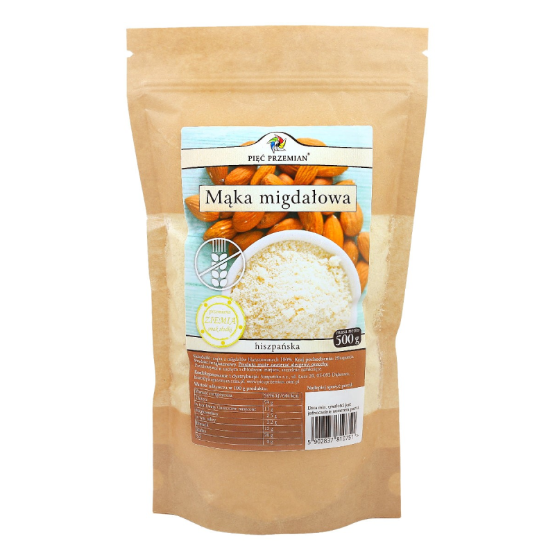 Mąka migdałowa bezglutenowa 500g Pięć Przemian