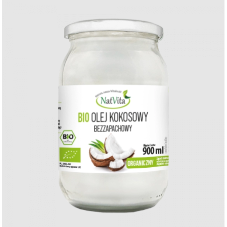 Olej kokosowy bezzapachowy rafinowany BIO 200ml NatVita