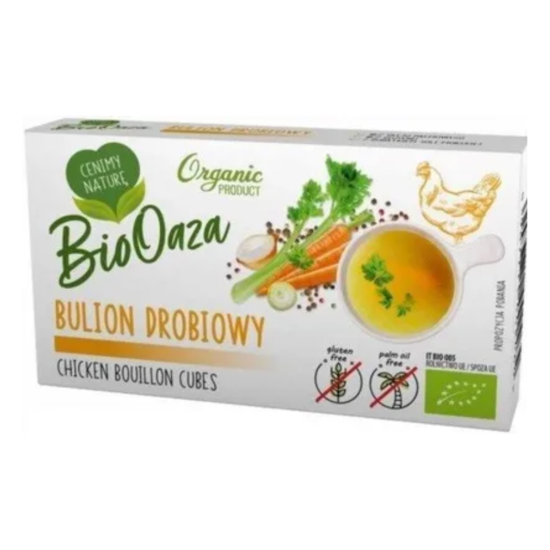 Bulion z kury (kostka rosołowa drobiowa) BIO 6kostek BioOaza