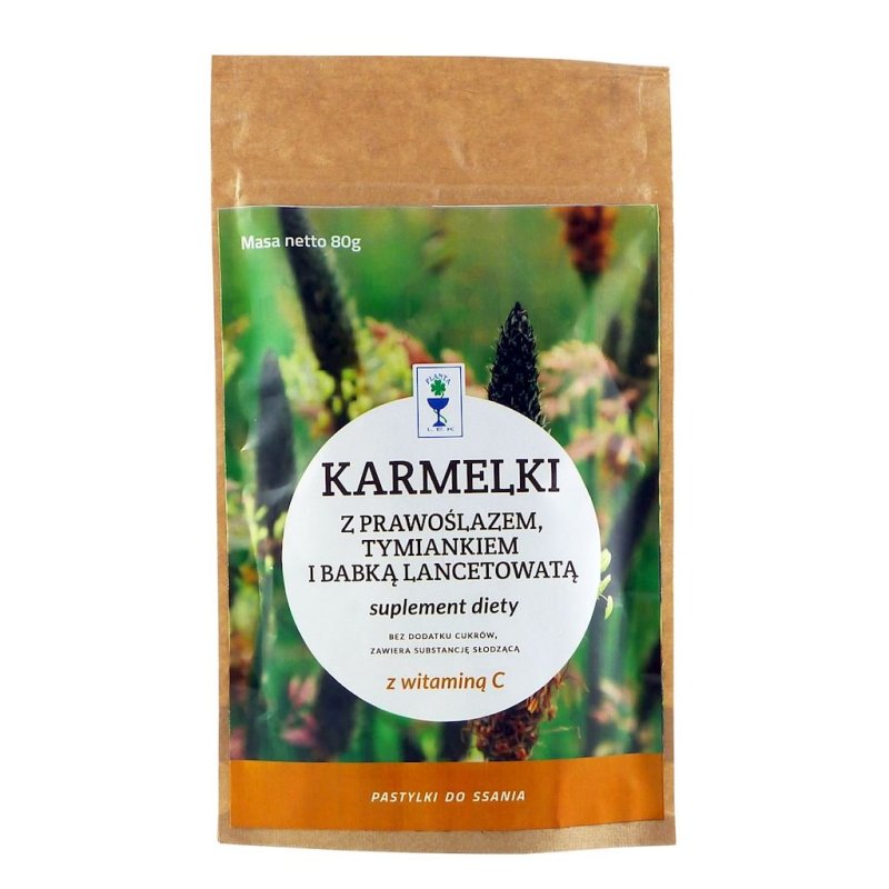 Karmelki z prawoślazem, tymiankiem i babką lancetowatą 80g Planta-Lek