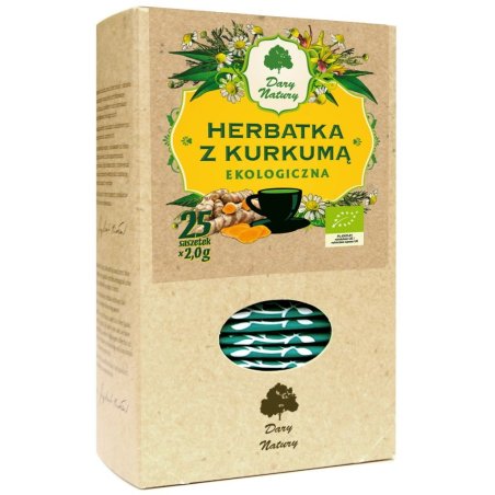 Herbatka z Kurkumą BIO 25saszetek Dary Natury