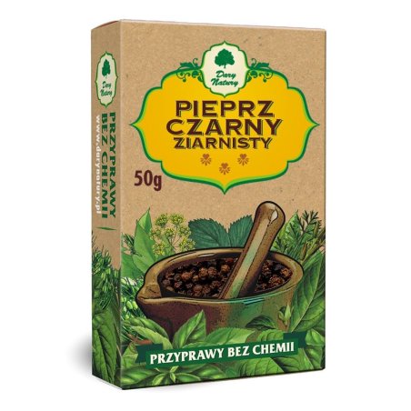 Pieprz czarny ziarnisty 50g Dary Natury