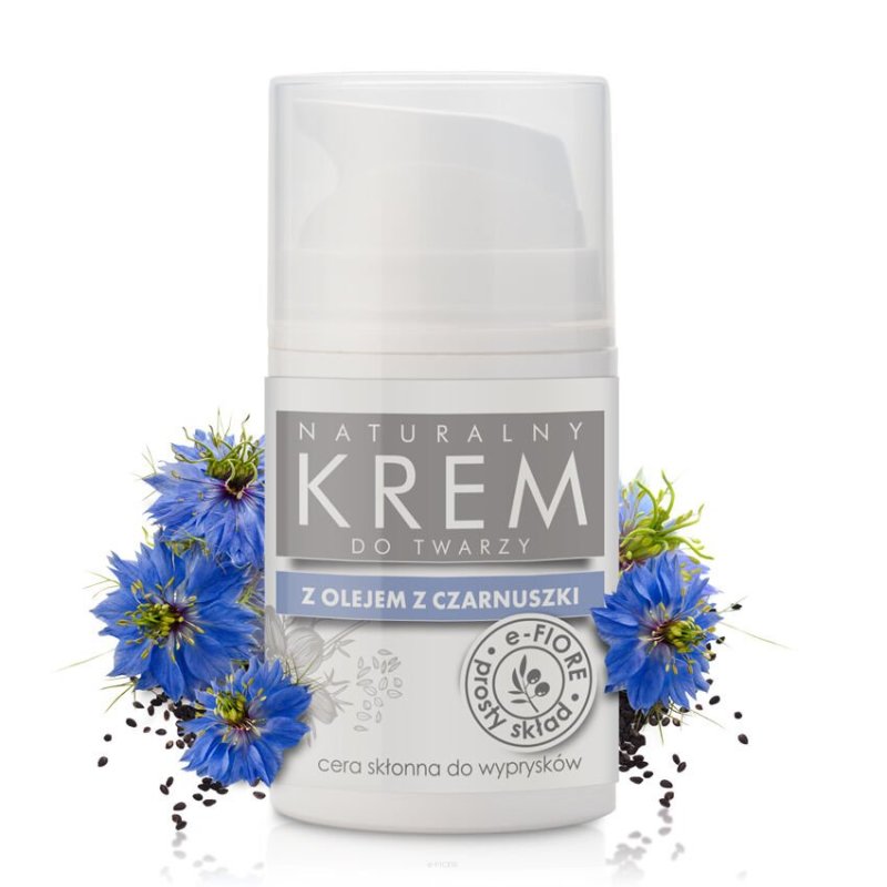 Naturalny krem do twarzy z olejem z czarnuszki 50ml e-FIORE