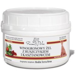 FarmVix Żel winogronowy z ruszczykiem i kasztanowcem 350g