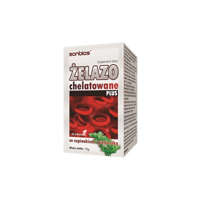 Żelazo Chelatowane PLUS 30tabletek Sanbios