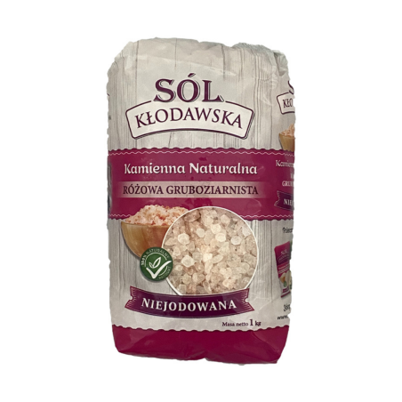 Kłodawa Sól kamienna różowa gruboziarnista 1kg