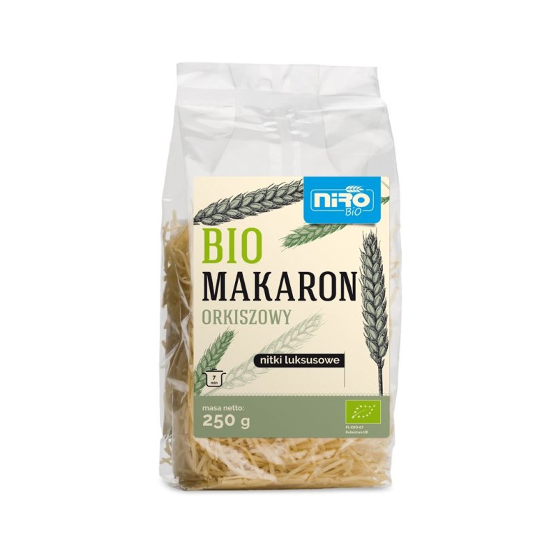 Makaron orkiszowy nitki luksusowe BIO 250g Niro
