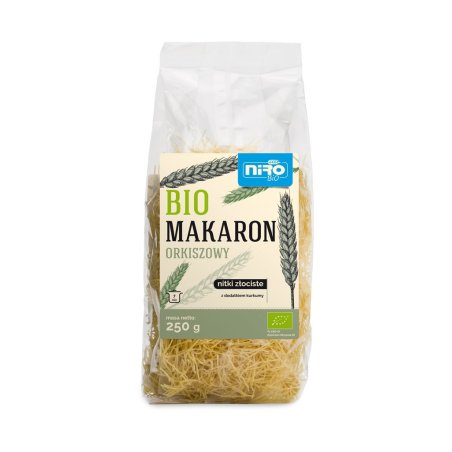Makaron nitki złociste z kurkumą BIO 250g Niro