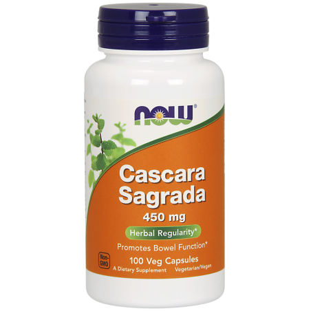 Cascara Sagrada (na zaparcia) 450mg 100kapsułek Now Foods