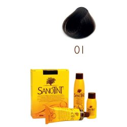 Farba do włosów Sanotint Classic – 01 BLACK (czarny)