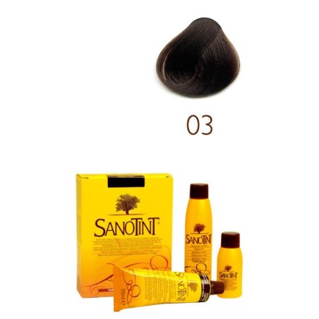 Farba do włosów Sanotint Classic – 03 NATURAL BROWN (naturalny brąz)