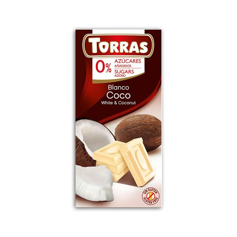 Torras Czekolada biała z kokosem 75g