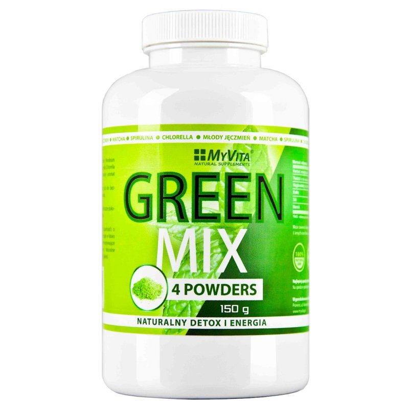 MyVita Green Mix (chlorella, spirulina, jęczmień, matcha) 150g