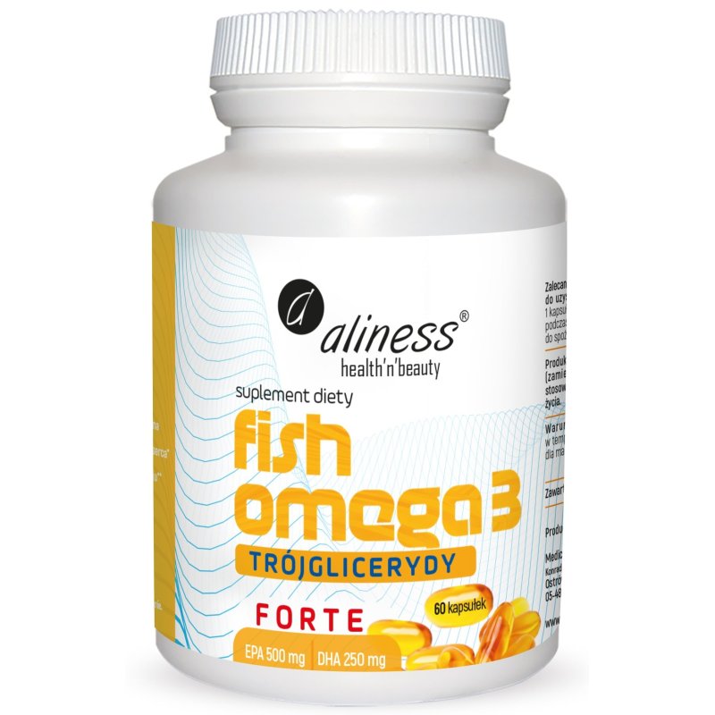 Fish Omega 3 FORTE 500/250mg 90kapsułek Aliness