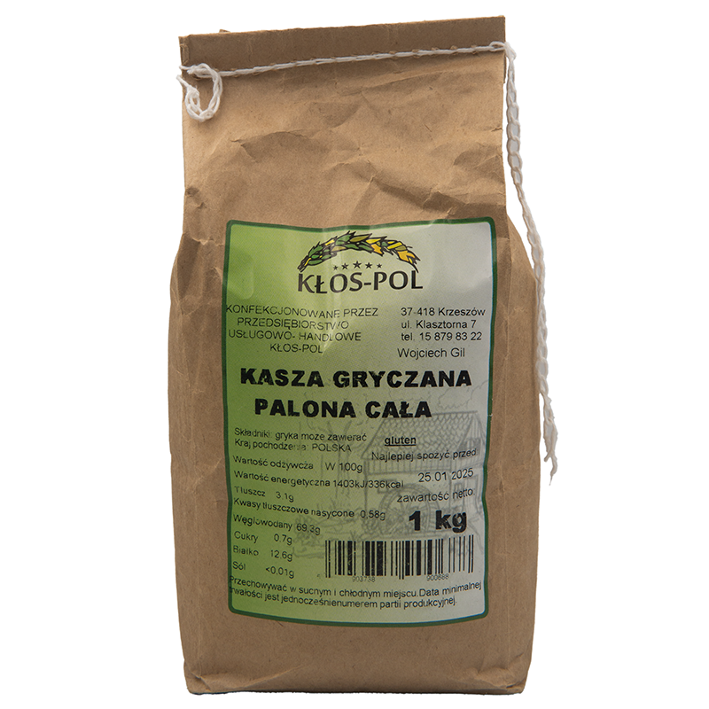 Kasza gryczana palona 1kg Kłos-Pol