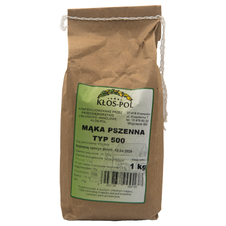 Mąka pszenna typ 500 1kg Kłos-Pol
