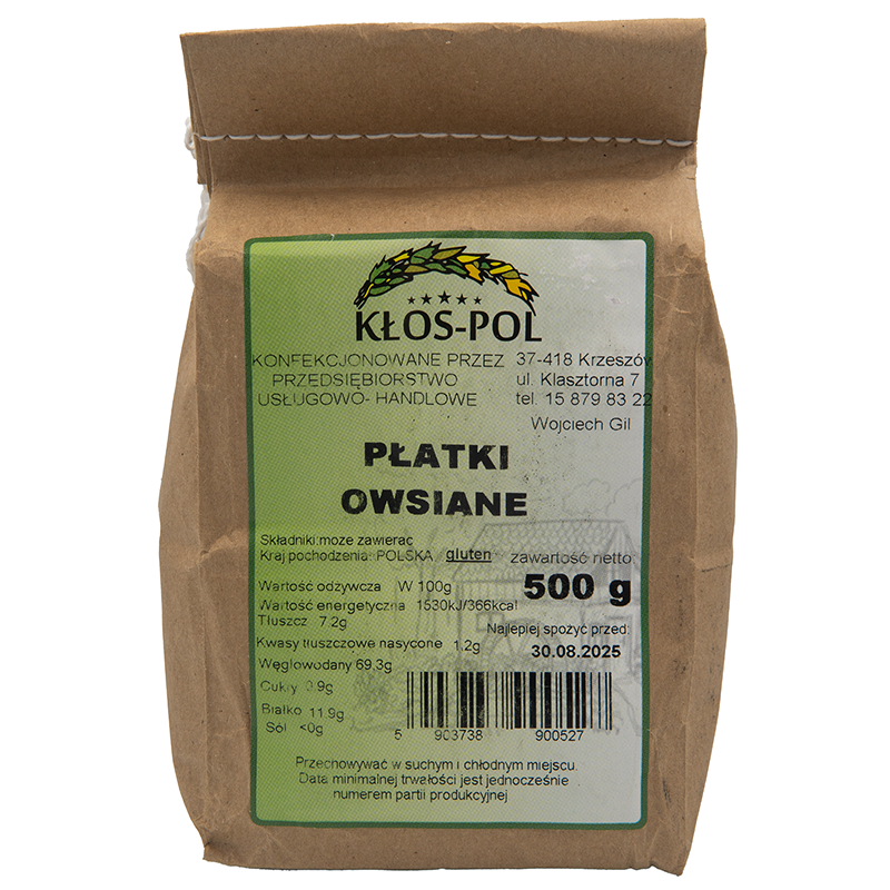 Płatki owsiane 500g Kłos-Pol
