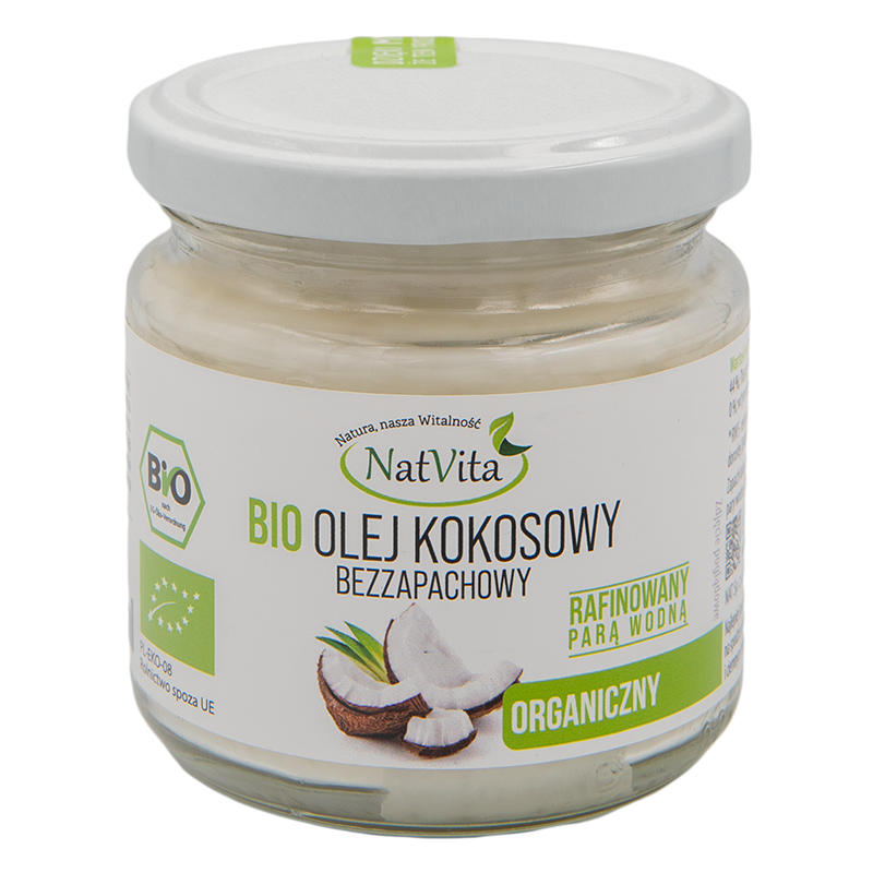 Olej kokosowy bezzapachowy rafinowany BIO 200ml NatVita