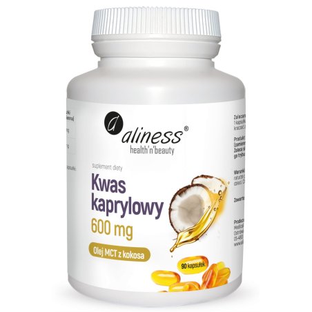 Aliness kwas kaprylowy 60% 600mg 90kaps.