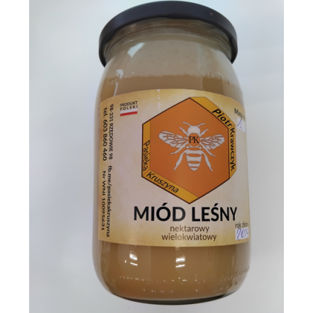 Pasieka Kruszyna Miód leśny nektarowy wielokwiatowy 1kg