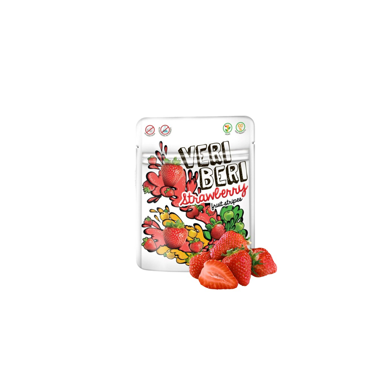 Veri Beri Żelki paski truskawka bez cukru i bezglutenowe 50g